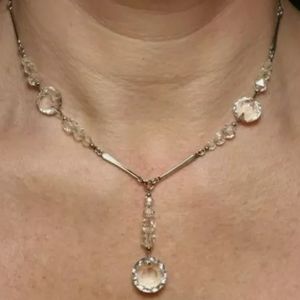 1920s SIMMONS Vintage 16" Necklace EUC Silver